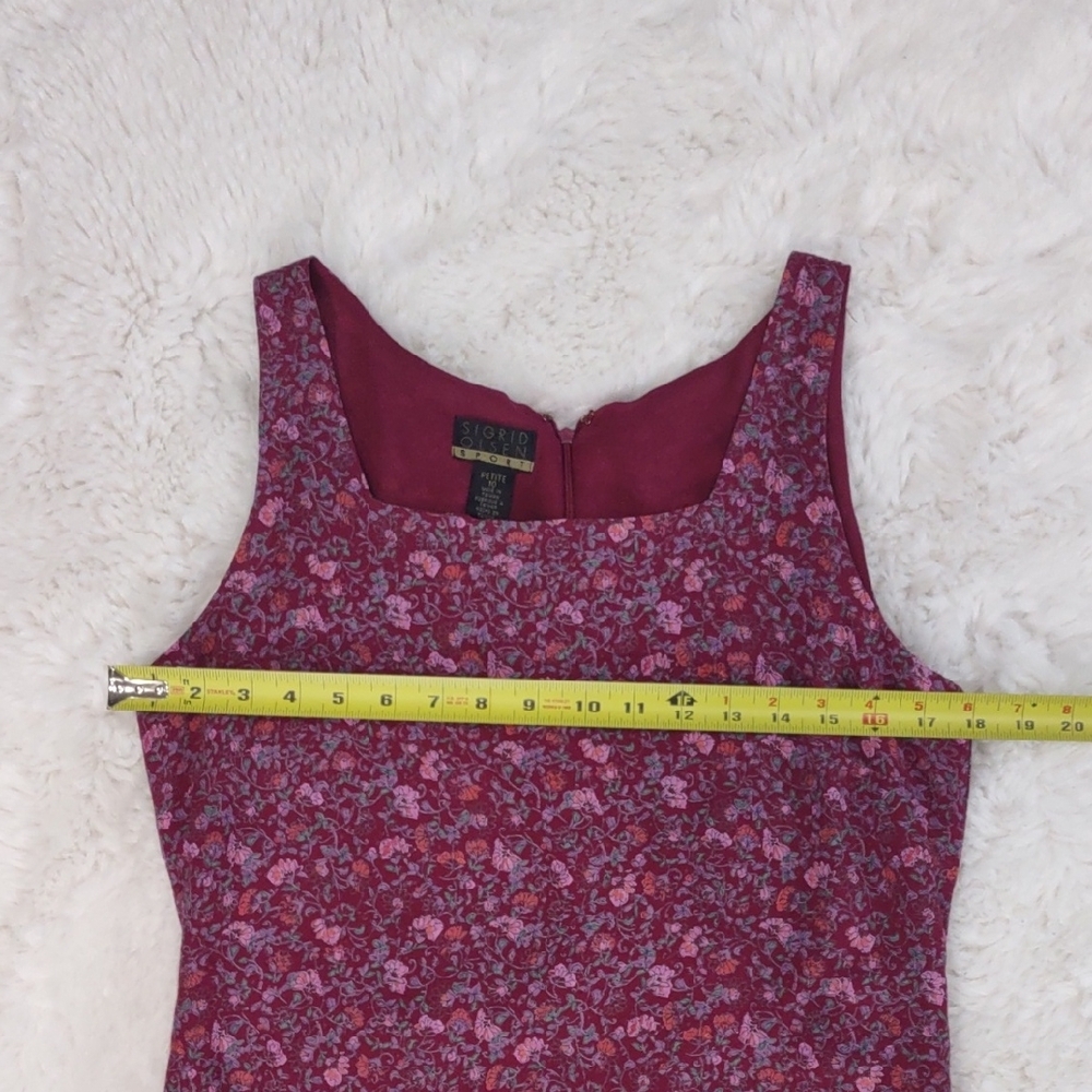 SIGRID OLSEN Floral Sleeveless Dress in Red and Purple - Picture 13 of 17
